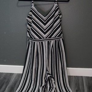 Womens Small Striped Jumpsuit